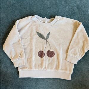 Rylee + Cru Cherry Terry Cloth Sweatshirt